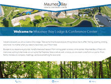 Tablet Screenshot of maumeebaylodge.com